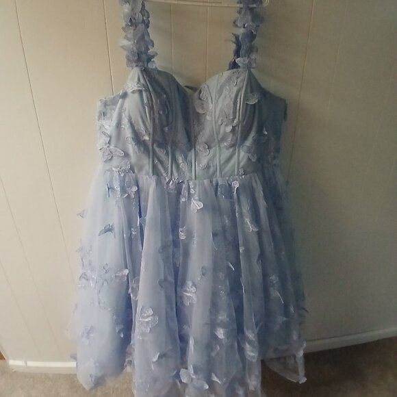 JessaKae Blue Mariposa Dress Plus Size (28w) - Picture 2 of 7